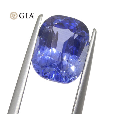 5.19ct Cushion Violetish Blue Sapphire GIA Certified Sri Lanka - Skyjems Wholesale Gemstones