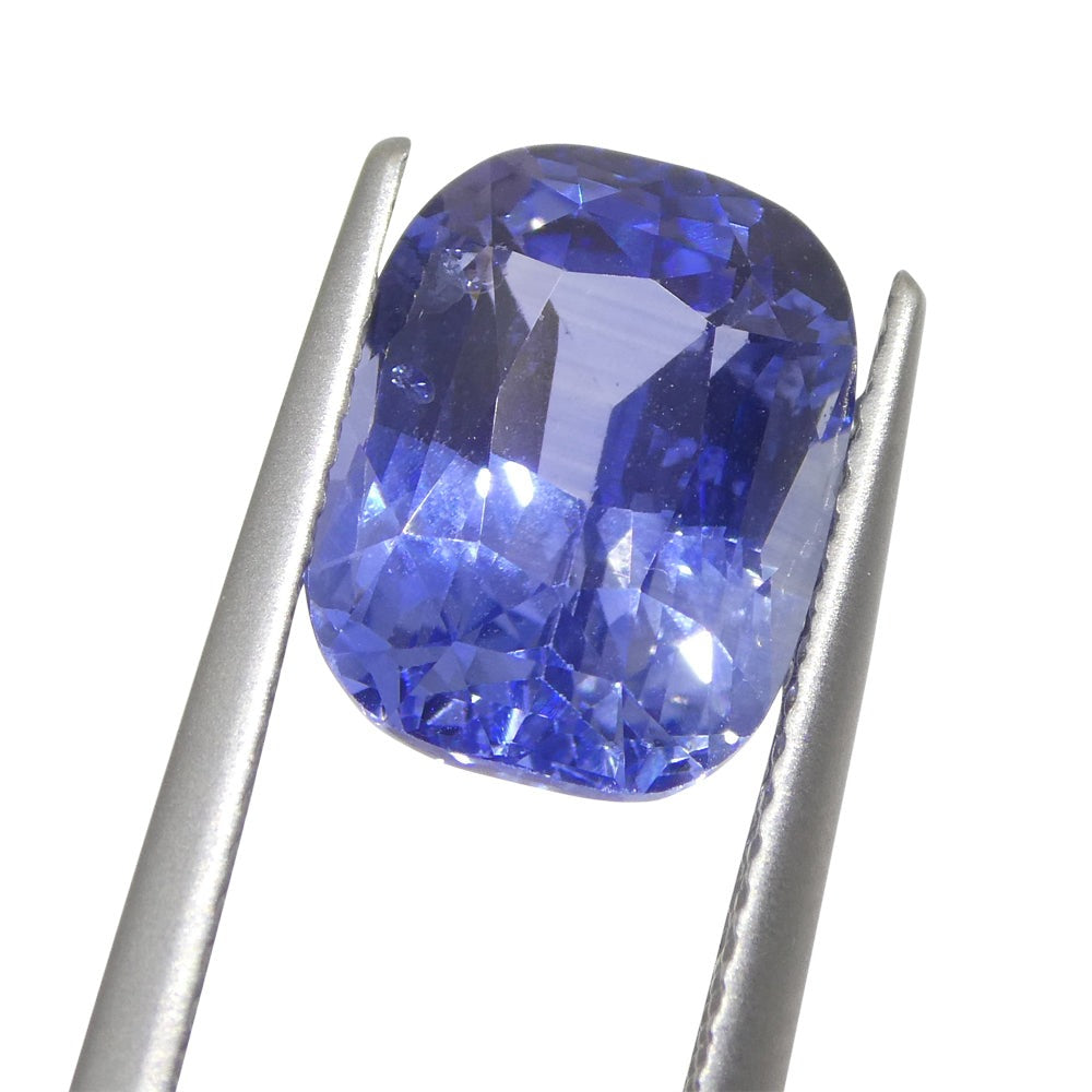 5.19ct Cushion Violetish Blue Sapphire GIA Certified Sri Lanka - Skyjems Wholesale Gemstones