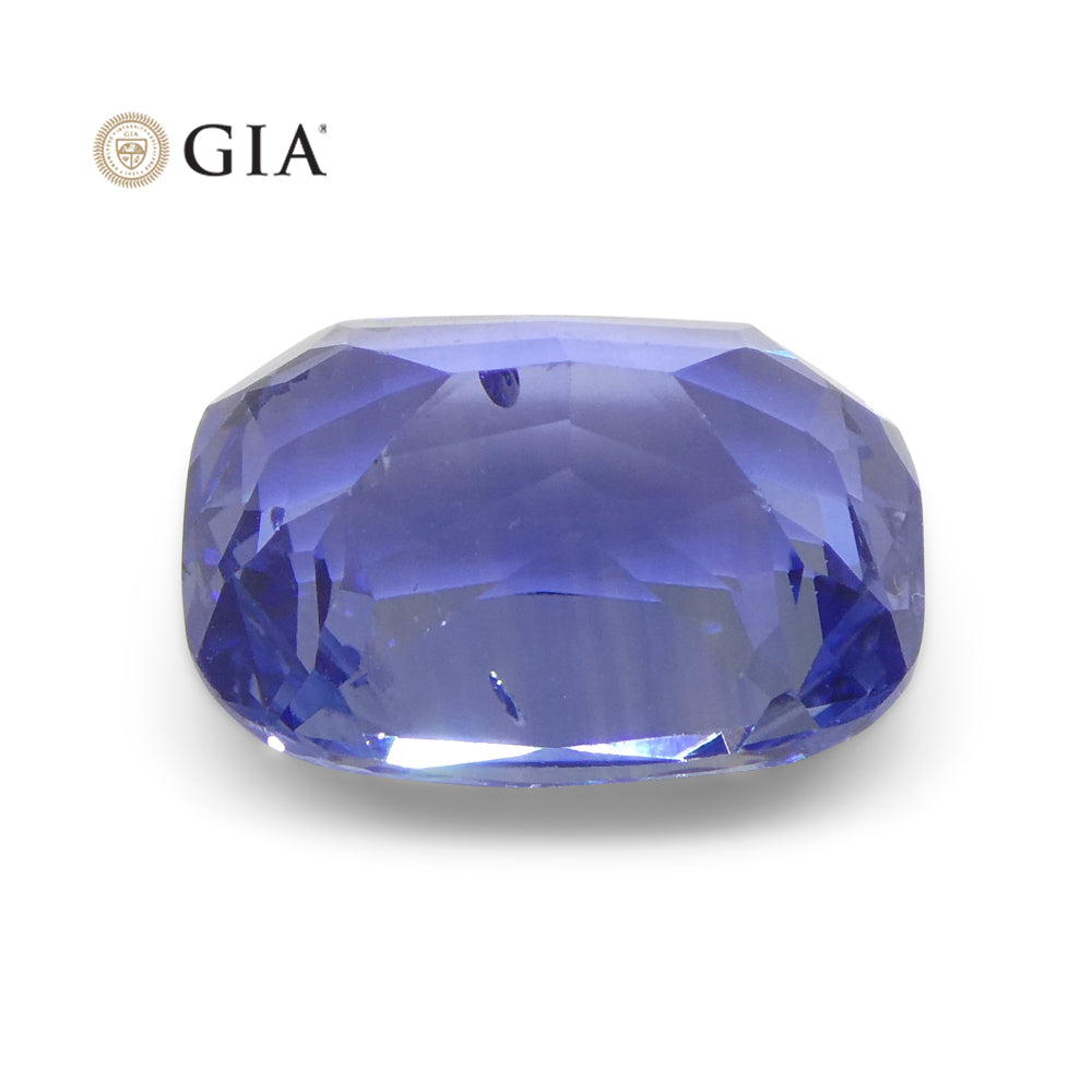 5.19ct Cushion Violetish Blue Sapphire GIA Certified Sri Lanka - Skyjems Wholesale Gemstones