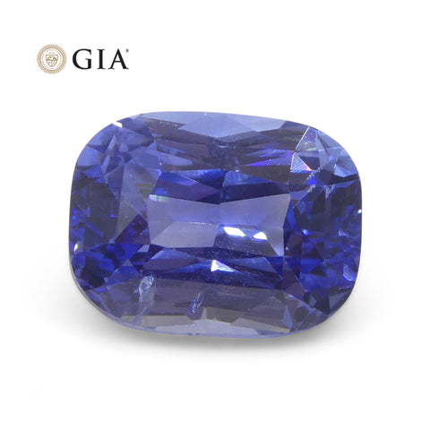 5.19ct Cushion Violetish Blue Sapphire GIA Certified Sri Lanka