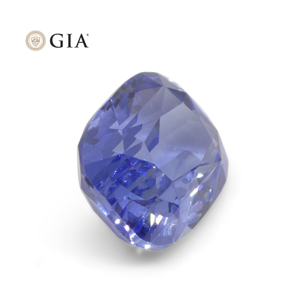 5.19ct Cushion Violetish Blue Sapphire GIA Certified Sri Lanka - Skyjems Wholesale Gemstones