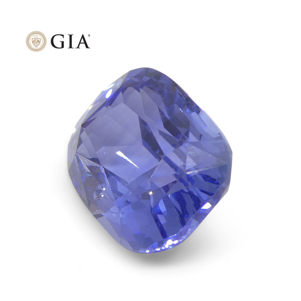 5.19ct Cushion Violetish Blue Sapphire GIA Certified Sri Lanka - Skyjems Wholesale Gemstones