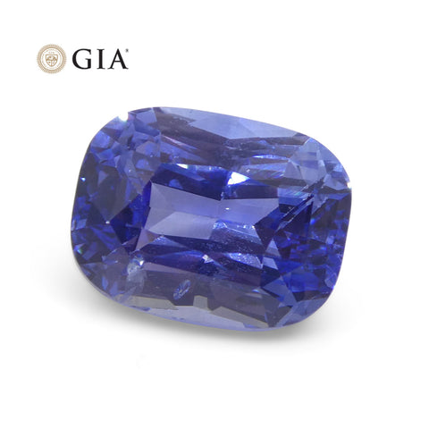 5.19ct Cushion Violetish Blue Sapphire GIA Certified Sri Lanka