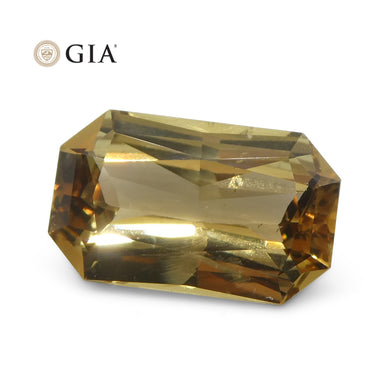 3.39ct Scissor Cut/Octagonal Orange-Yellow Peach Sapphire GIA Certified - Skyjems Wholesale Gemstones