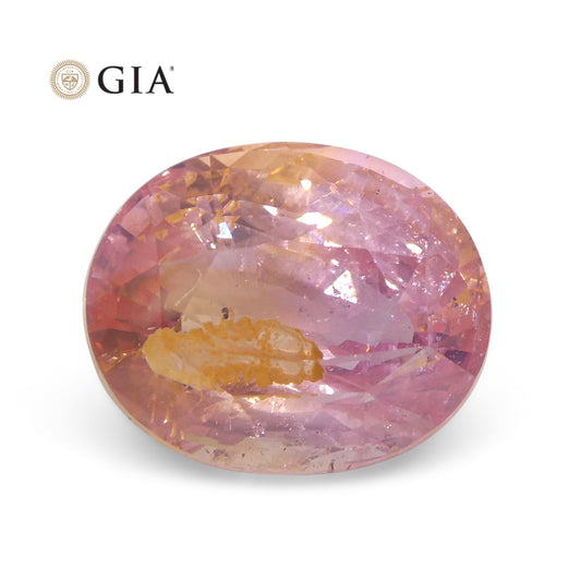 7.01ct Oval Pink-Orange Padparadscha Sapphire GIA Certified Sri Lanka - Skyjems Wholesale Gemstones