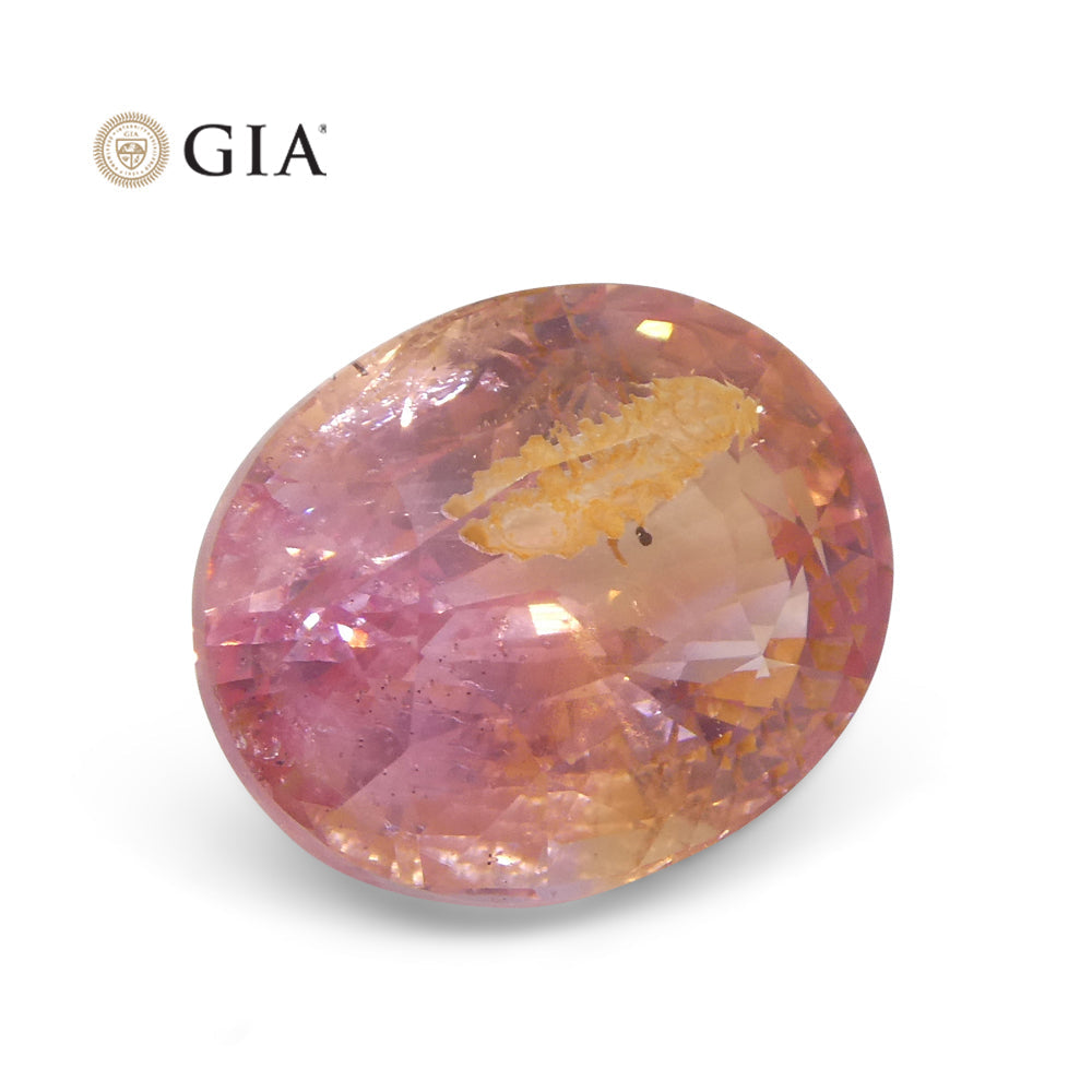 7.01ct Oval Pink-Orange Padparadscha Sapphire GIA Certified Sri Lanka - Skyjems Wholesale Gemstones