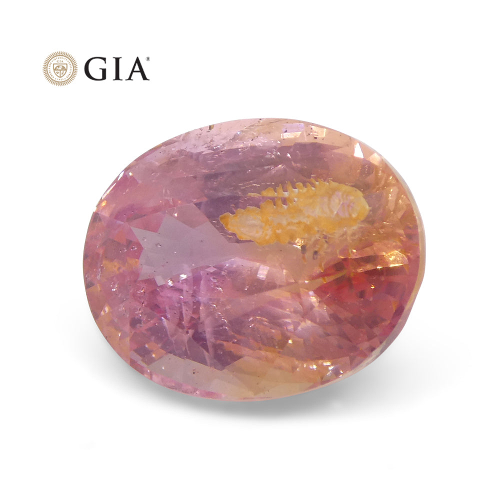 7.01ct Oval Pink-Orange Padparadscha Sapphire GIA Certified Sri Lanka - Skyjems Wholesale Gemstones