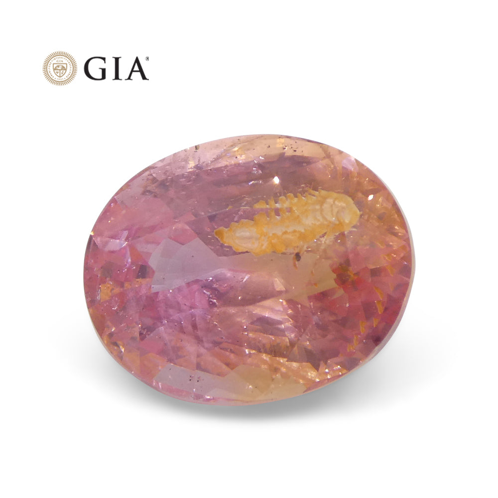 7.01ct Oval Pink-Orange Padparadscha Sapphire GIA Certified Sri Lanka - Skyjems Wholesale Gemstones