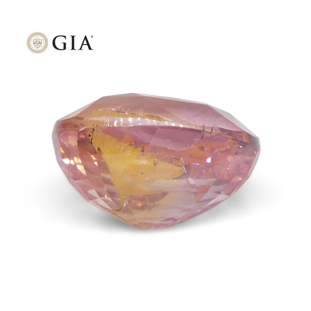 7.01ct Oval Pink-Orange Padparadscha Sapphire GIA Certified Sri Lanka - Skyjems Wholesale Gemstones