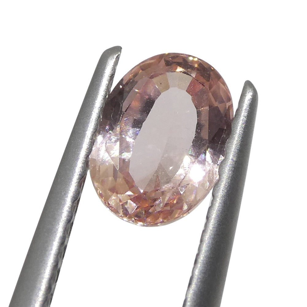 0.88ct Oval Orangy Pink Padparadscha Sapphire GIA Certified Sri Lanka - Skyjems Wholesale Gemstones