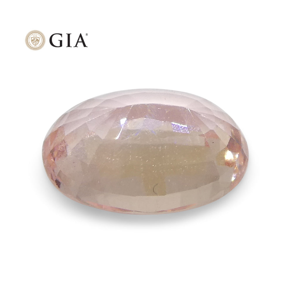 0.88ct Oval Orangy Pink Padparadscha Sapphire GIA Certified Sri Lanka - Skyjems Wholesale Gemstones