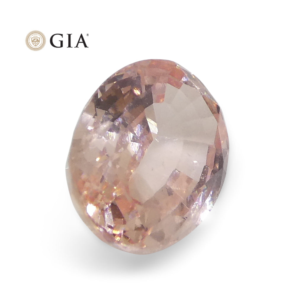 0.88ct Oval Orangy Pink Padparadscha Sapphire GIA Certified Sri Lanka - Skyjems Wholesale Gemstones