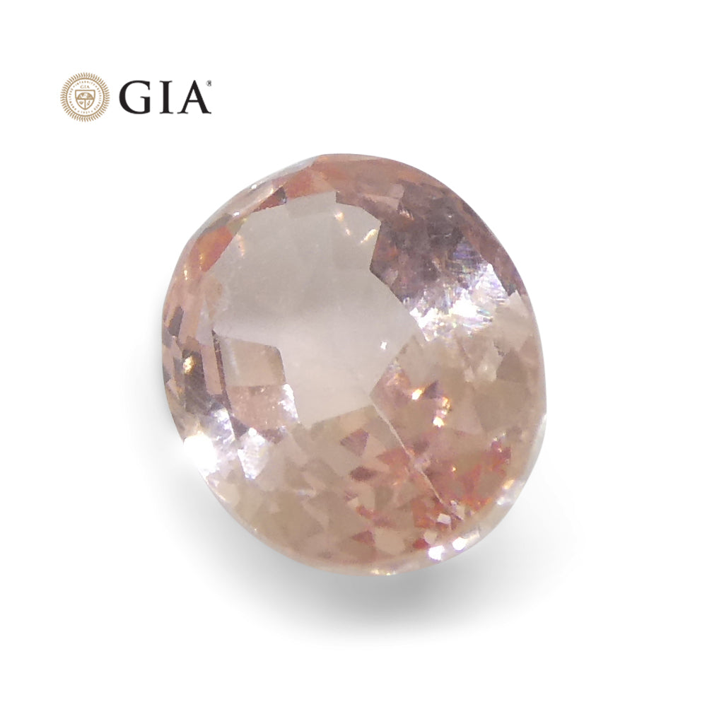 0.88ct Oval Orangy Pink Padparadscha Sapphire GIA Certified Sri Lanka - Skyjems Wholesale Gemstones