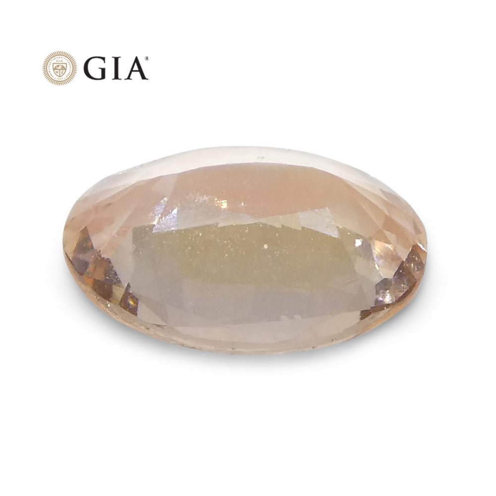 0.89ct Oval Orange Sapphire GIA Certified Sri Lanka - Skyjems Wholesale Gemstones