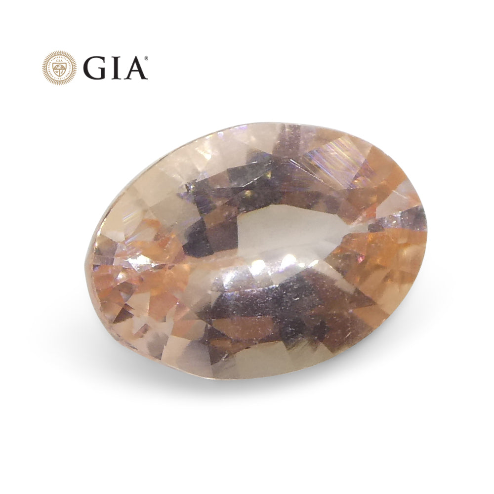 0.89ct Oval Orange Sapphire GIA Certified Sri Lanka - Skyjems Wholesale Gemstones