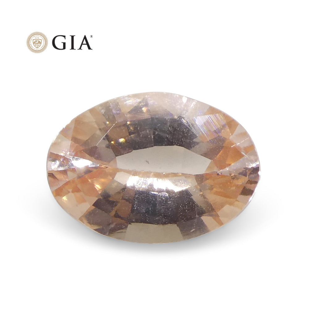 0.89ct Oval Orange Sapphire GIA Certified Sri Lanka - Skyjems Wholesale Gemstones