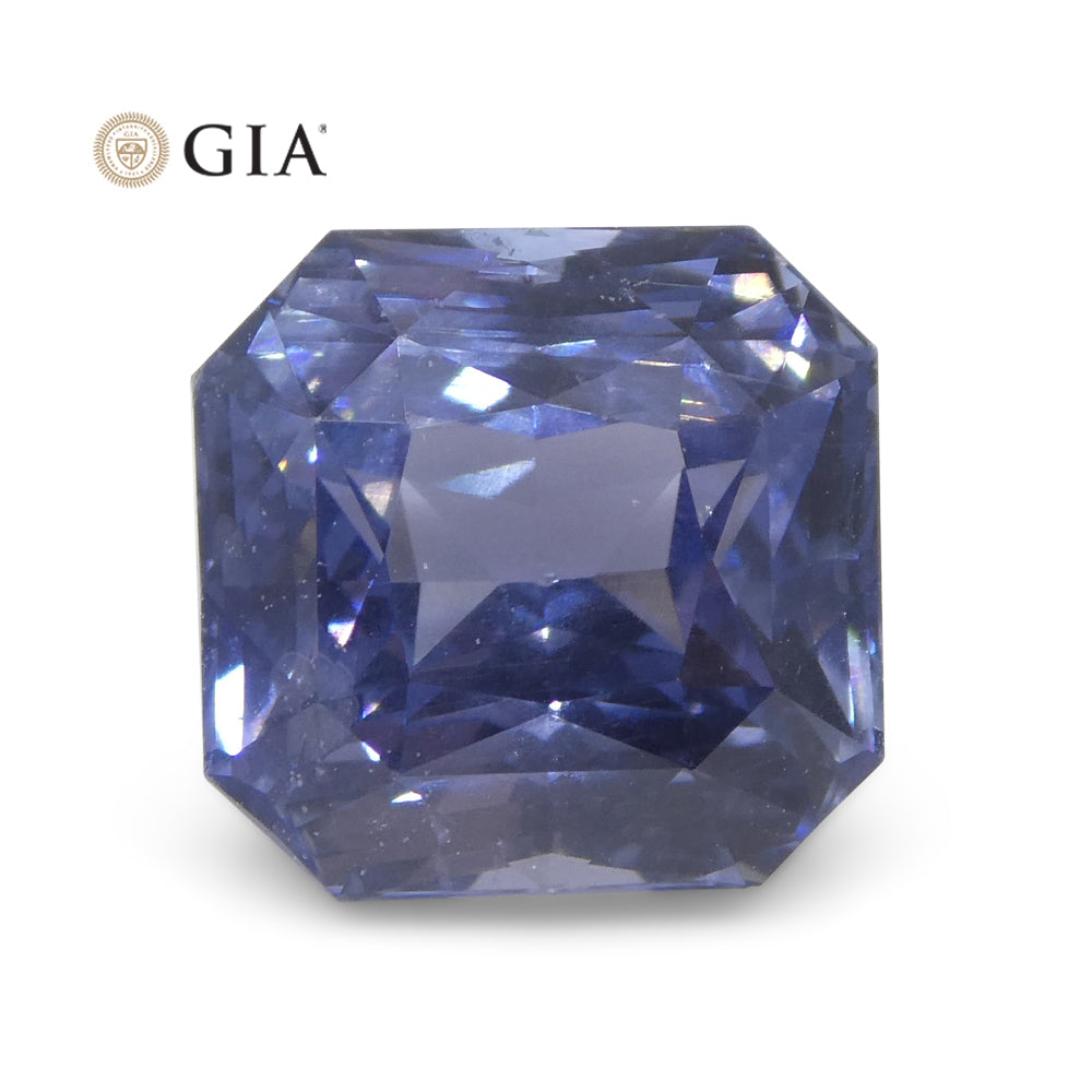 6.98ct Octagonal Blue to Purple Sapphire GIA Certified Tanzania - Skyjems Wholesale Gemstones