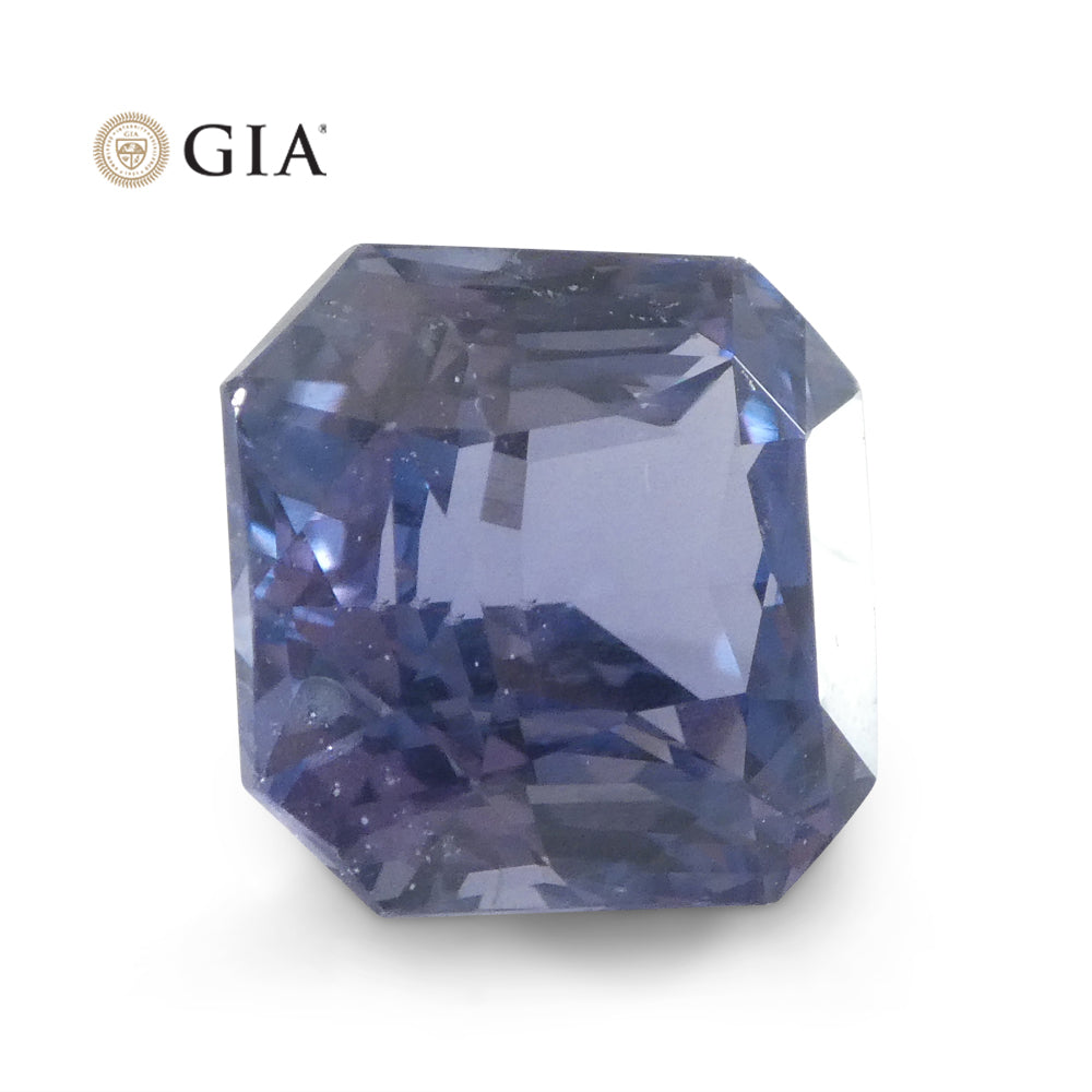 6.98ct Octagonal Blue to Purple Sapphire GIA Certified Tanzania - Skyjems Wholesale Gemstones