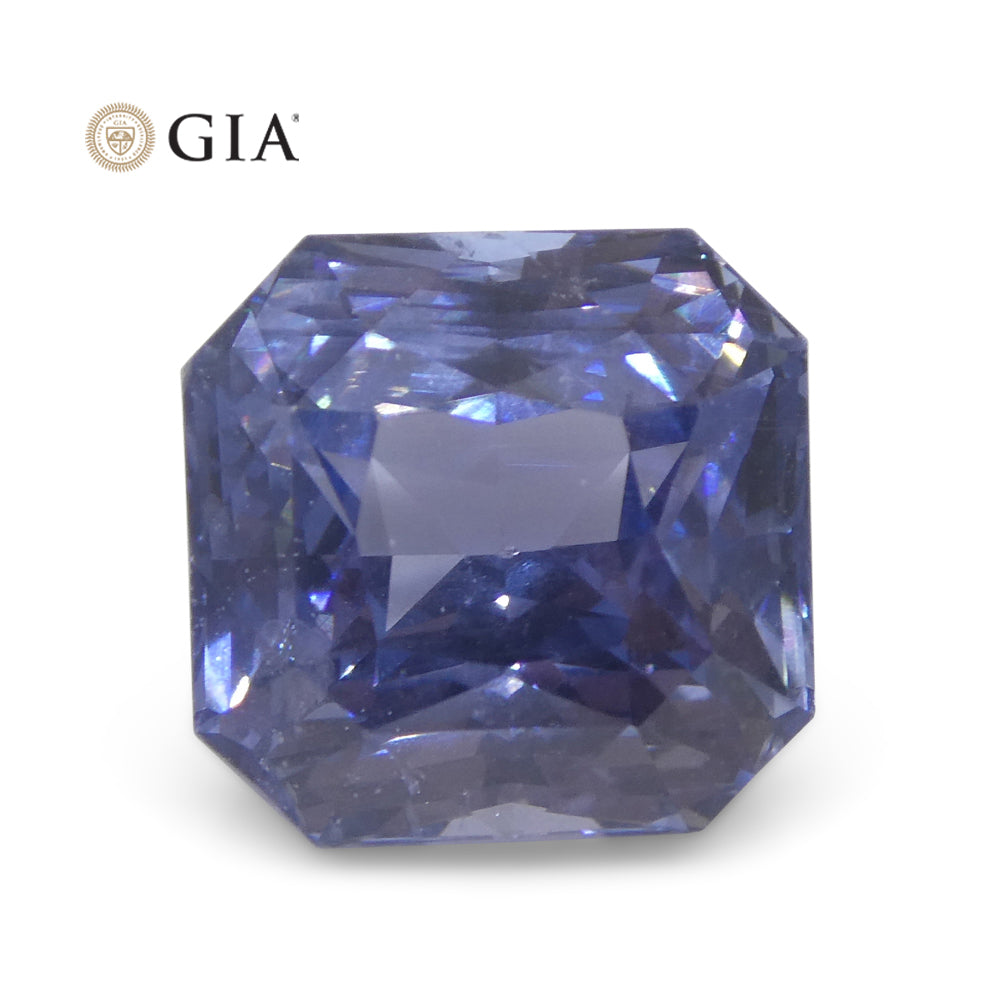 6.98ct Octagonal Blue to Purple Sapphire GIA Certified Tanzania - Skyjems Wholesale Gemstones