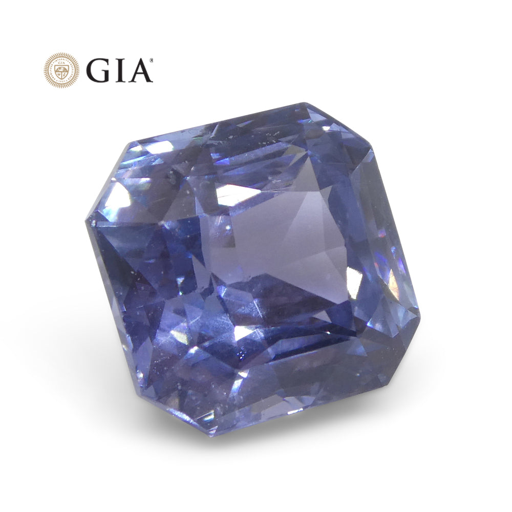 6.98ct Octagonal Blue to Purple Sapphire GIA Certified Tanzania - Skyjems Wholesale Gemstones