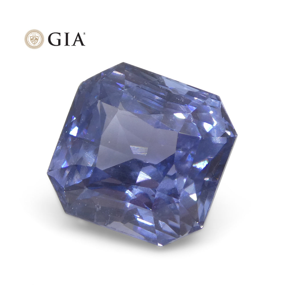 6.98ct Octagonal Blue to Purple Sapphire GIA Certified Tanzania - Skyjems Wholesale Gemstones