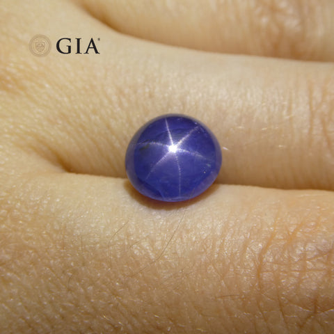 5.84ct Oval Blue Star Sapphire GIA Certified Burma (Myanmar)