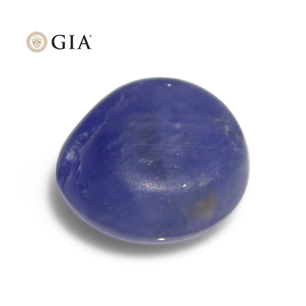 5.84ct Oval Blue Star Sapphire GIA Certified Burma (Myanmar) - Skyjems Wholesale Gemstones