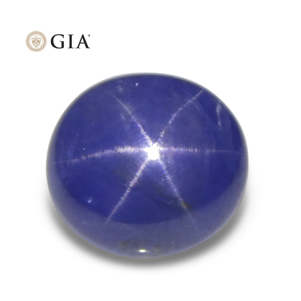 5.84ct Oval Blue Star Sapphire GIA Certified Burma (Myanmar) - Skyjems Wholesale Gemstones