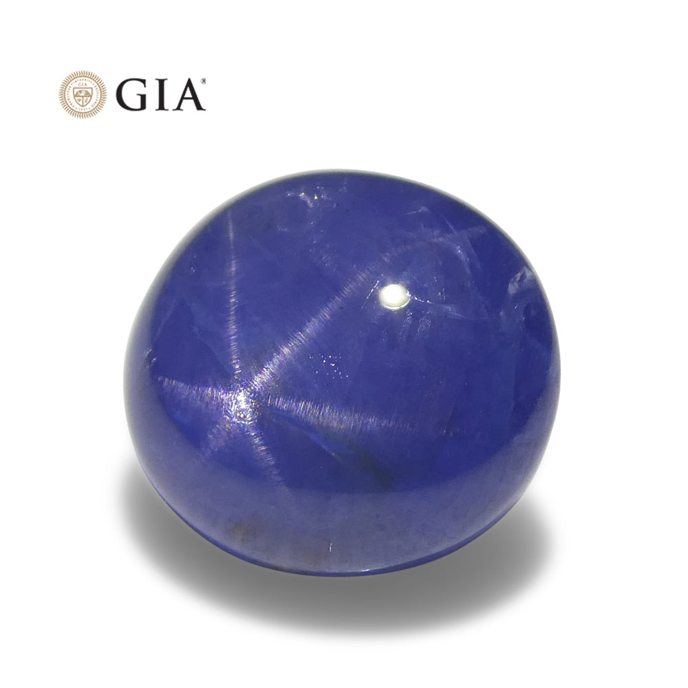 5.84ct Oval Blue Star Sapphire GIA Certified Burma (Myanmar) - Skyjems Wholesale Gemstones