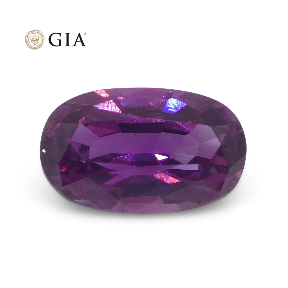 1.75ct Oval Pink-Purple Sapphire GIA Certified Pakistan / Kashmir - Skyjems Wholesale Gemstones