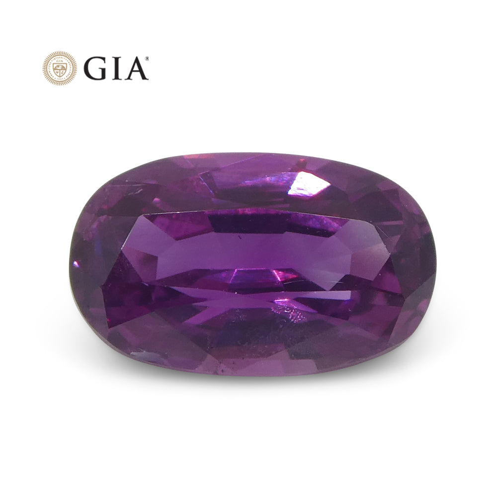 1.75ct Oval Pink-Purple Sapphire GIA Certified Pakistan / Kashmir - Skyjems Wholesale Gemstones