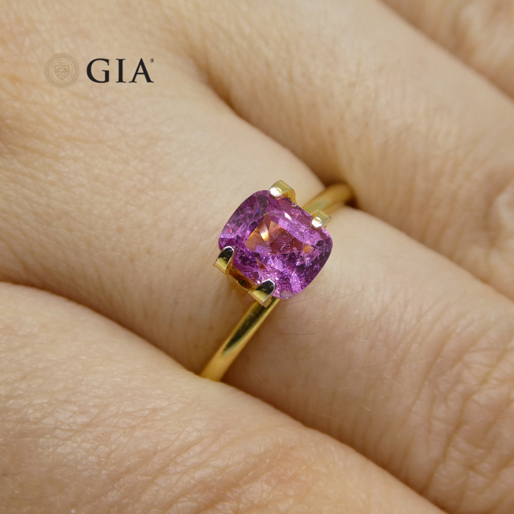 1.73ct Cushion Purple-Pink Sapphire GIA Certified Madagascar - Skyjems Wholesale Gemstones