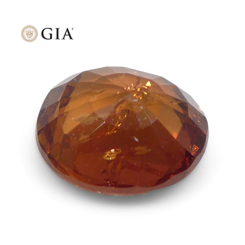 1.22ct Oval Reddish Orange Saffron Sapphire GIA Certified East Africa Unheated
