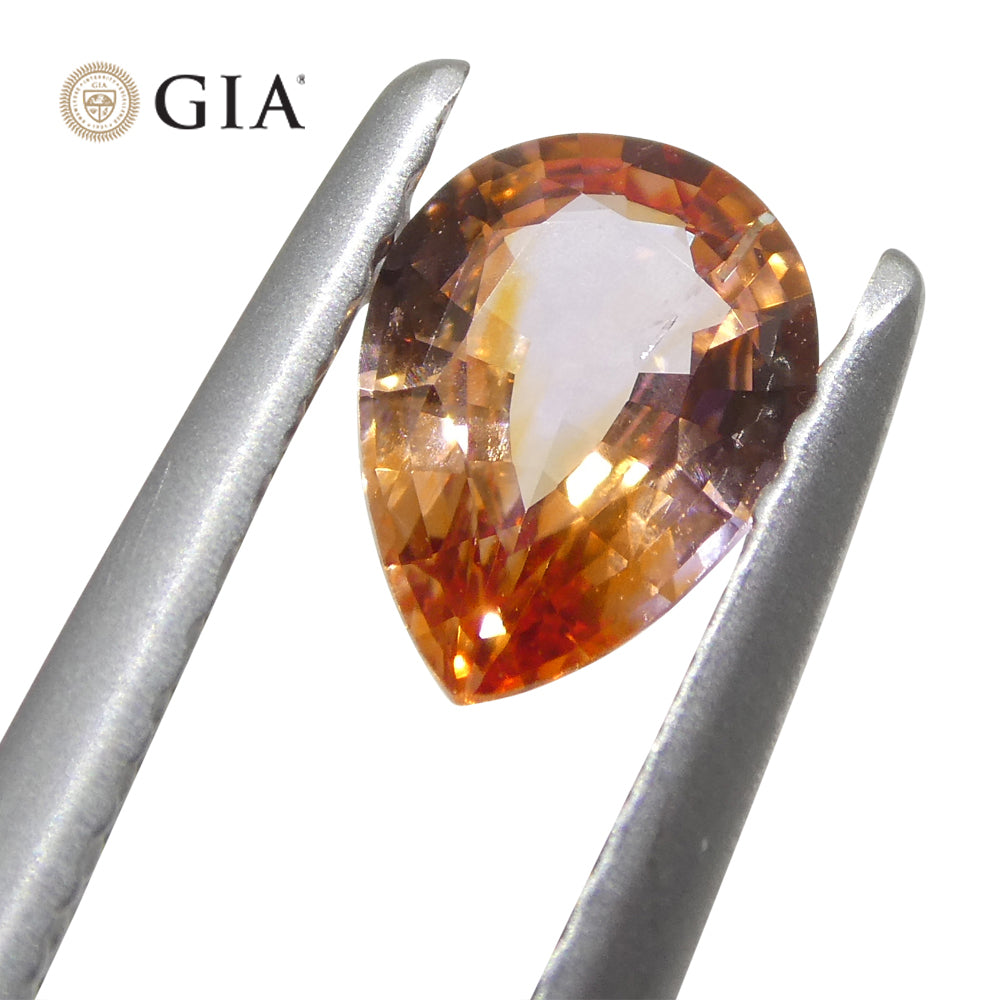 Sapphire 0.68 cts 6.94 x 5.00 x 2.61 mm Pear Orange  $2500