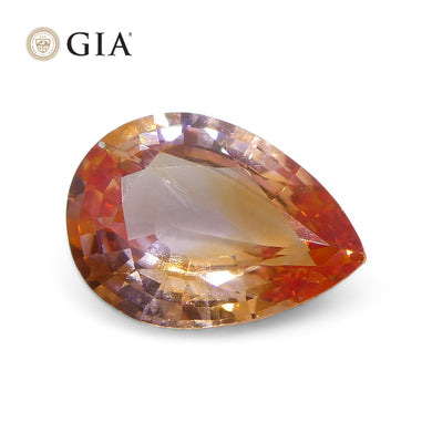0.68ct Pear Orange Sapphire GIA Certified Sri Lanka - Skyjems Wholesale Gemstones