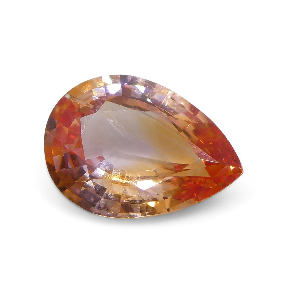 0.68ct Pear Orange Sapphire GIA Certified Sri Lanka - Skyjems Wholesale Gemstones