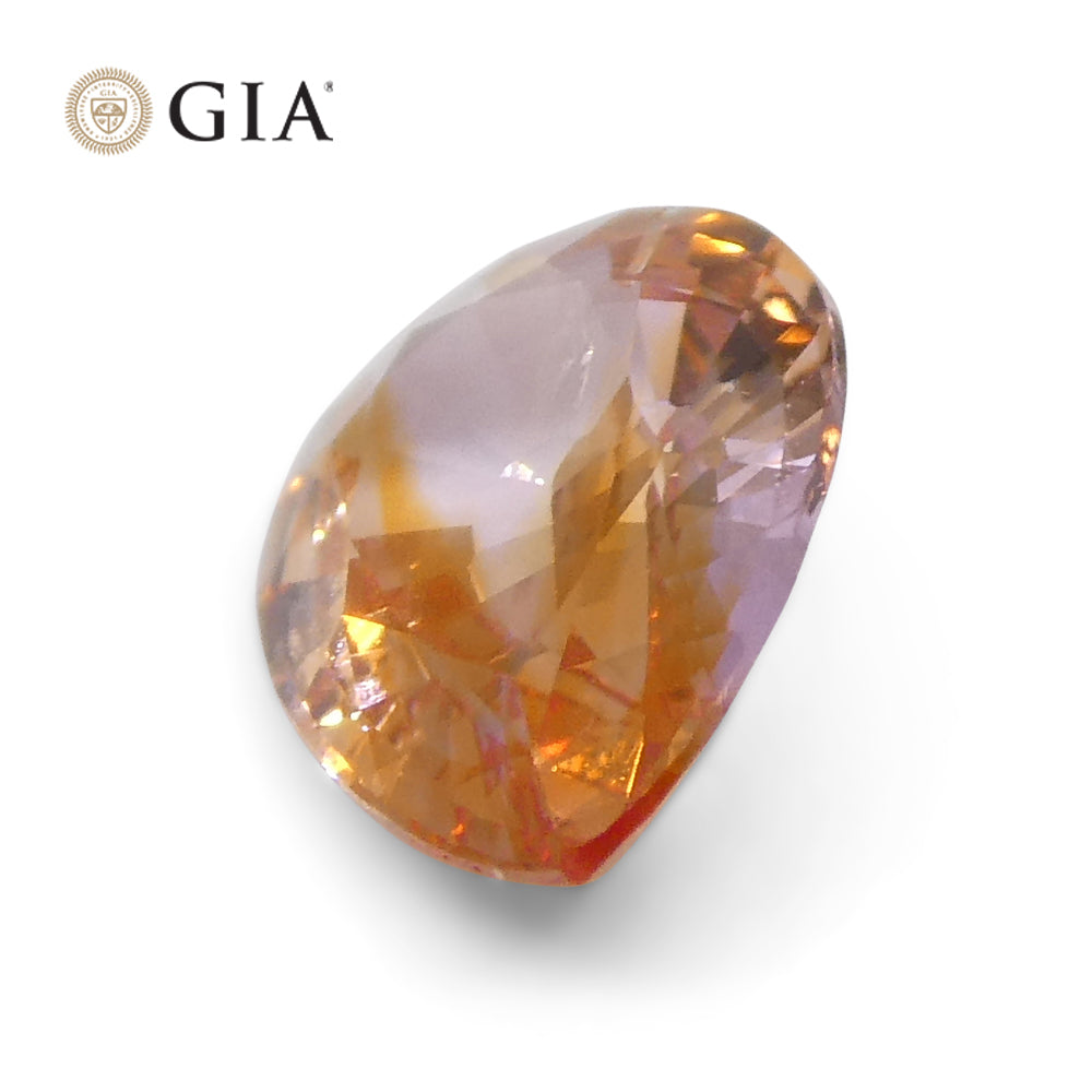 0.68ct Pear Orange Sapphire GIA Certified Sri Lanka - Skyjems Wholesale Gemstones