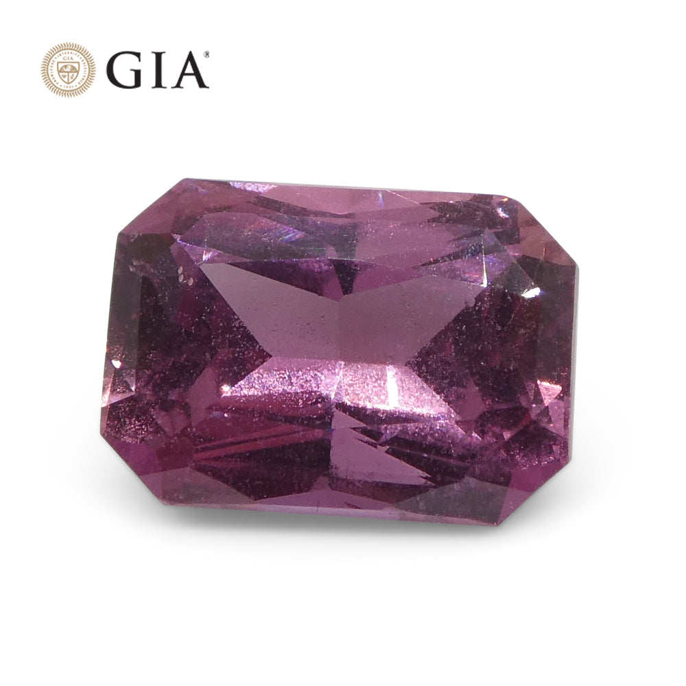 2.15ct Octagonal Purplish Pink Sapphire GIA Certified Madagascar - Skyjems Wholesale Gemstones