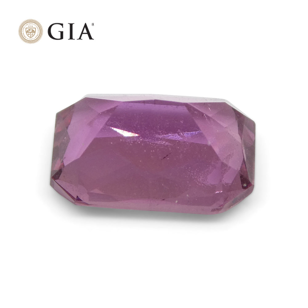 2.15ct Octagonal Purplish Pink Sapphire GIA Certified Madagascar - Skyjems Wholesale Gemstones