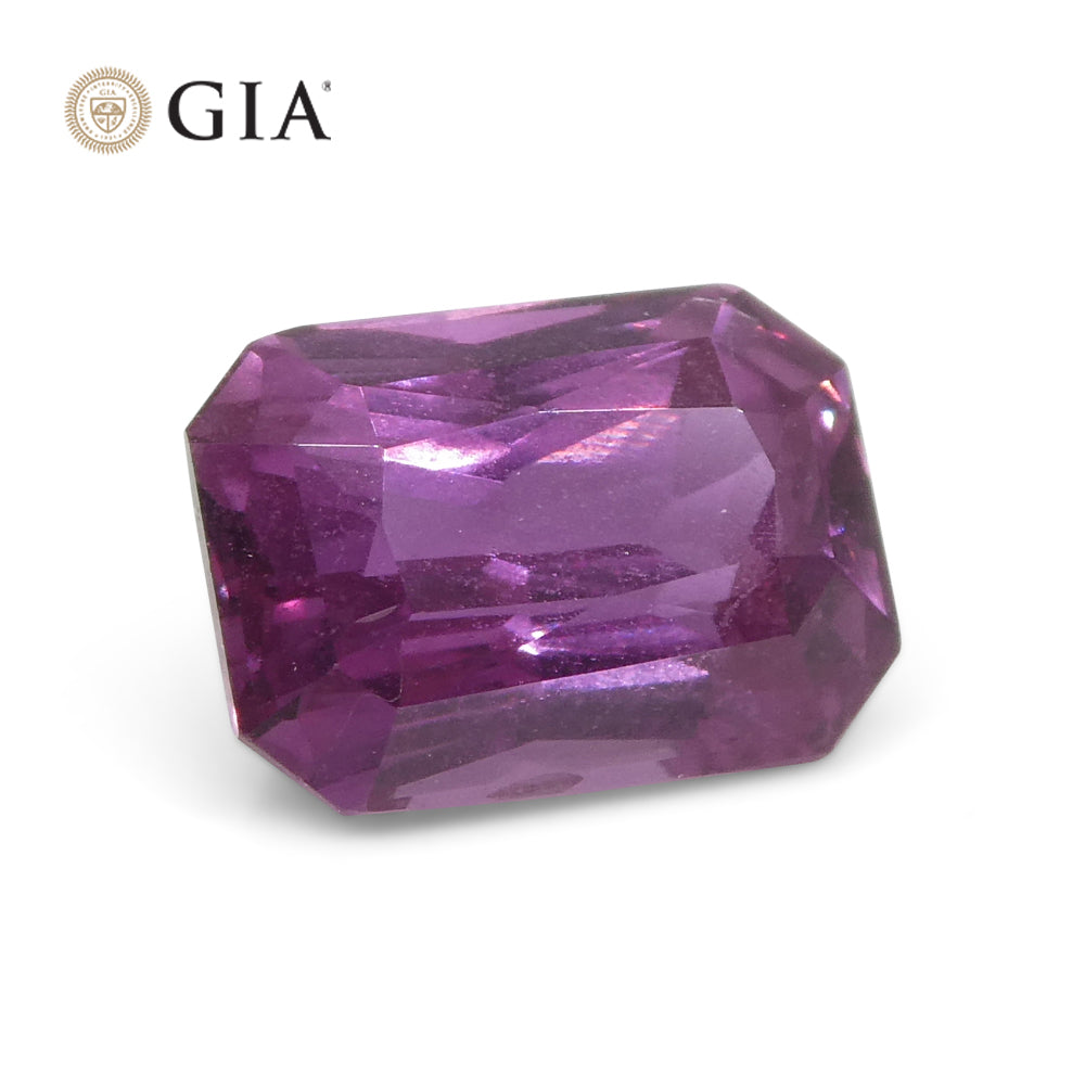 2.16ct Octagonal Purple-Pink Sapphire GIA Certified Madagascar - Skyjems Wholesale Gemstones