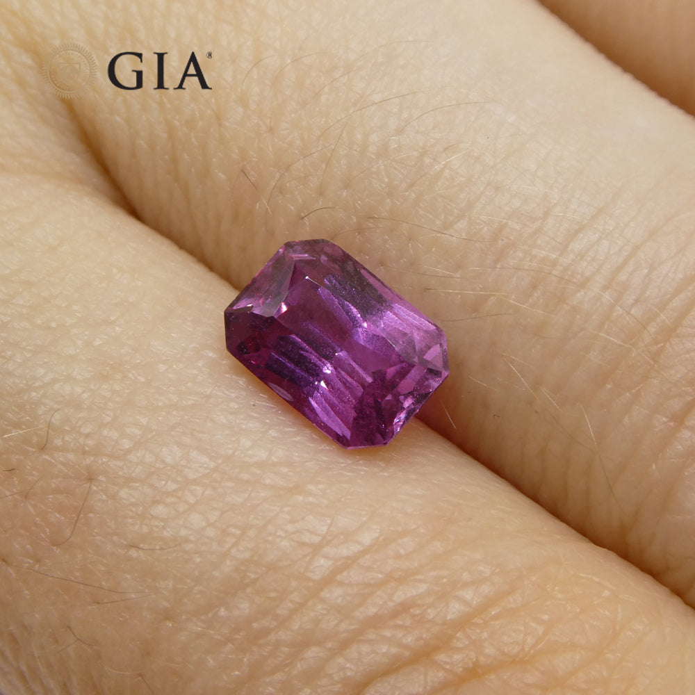 2.16ct Octagonal Purple-Pink Sapphire GIA Certified Madagascar - Skyjems Wholesale Gemstones