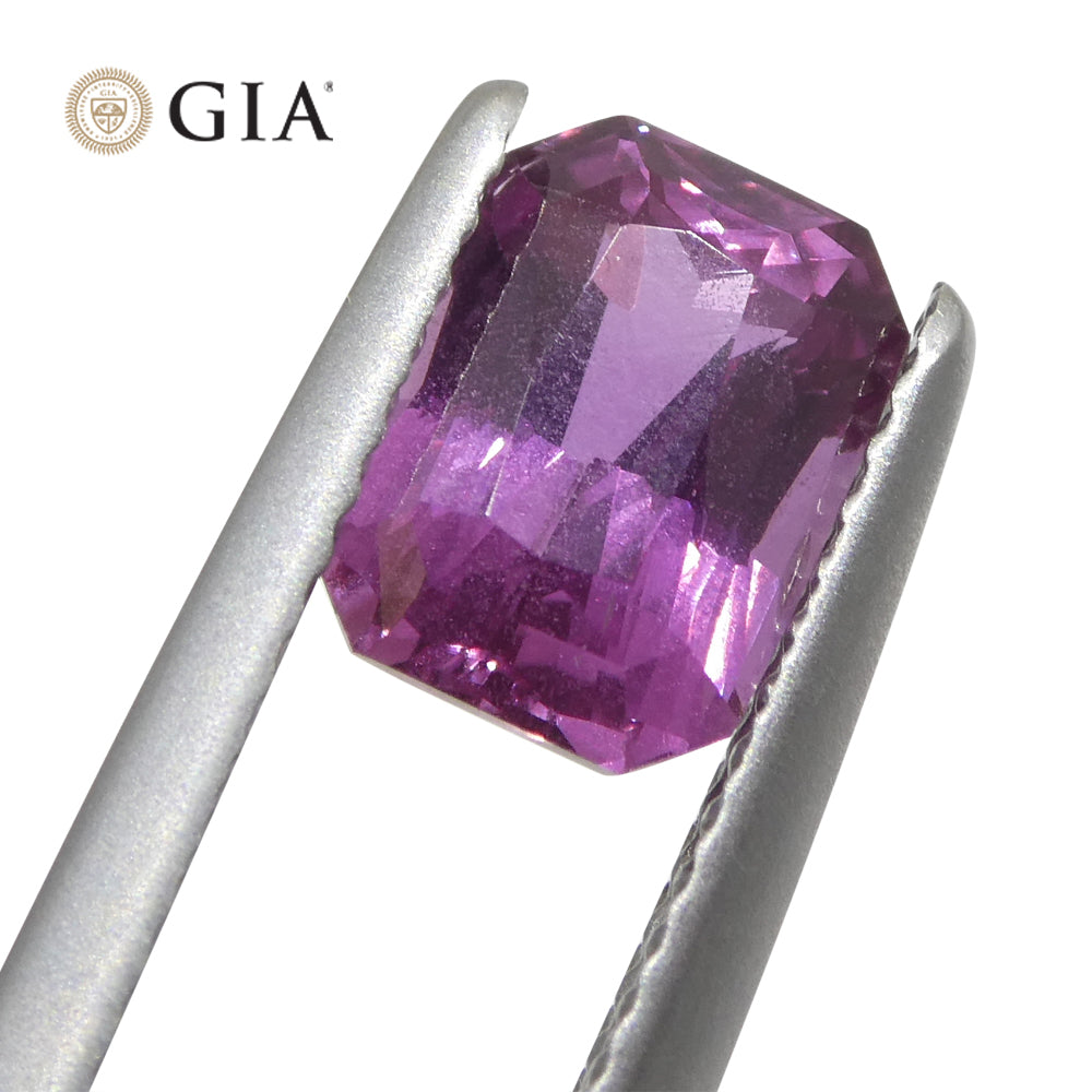 2.16ct Octagonal Purple-Pink Sapphire GIA Certified Madagascar - Skyjems Wholesale Gemstones