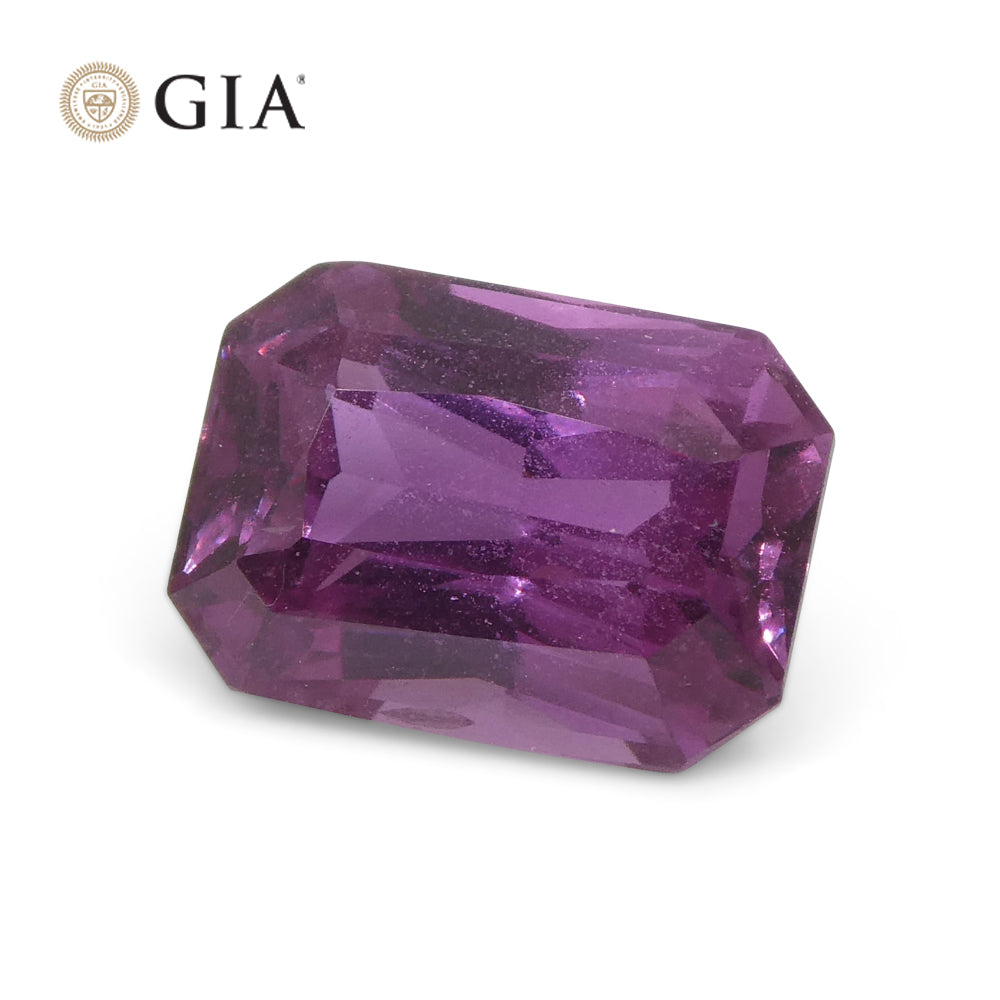 2.16ct Octagonal Purple-Pink Sapphire GIA Certified Madagascar - Skyjems Wholesale Gemstones