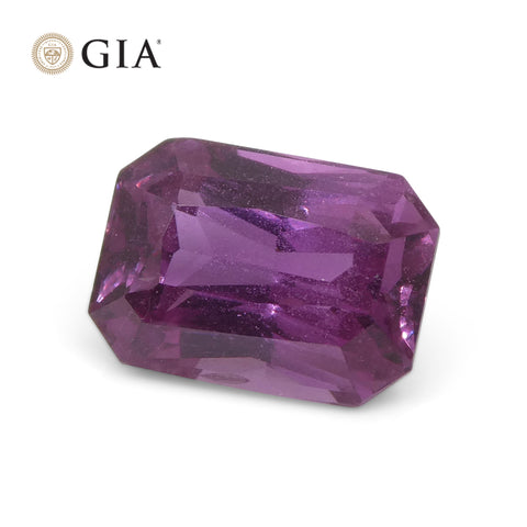 2.16ct Octagonal Purple-Pink Sapphire GIA Certified Madagascar