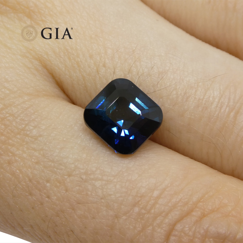 4.36ct Cushion Blue Sapphire GIA Certified Unheated - Skyjems Wholesale Gemstones