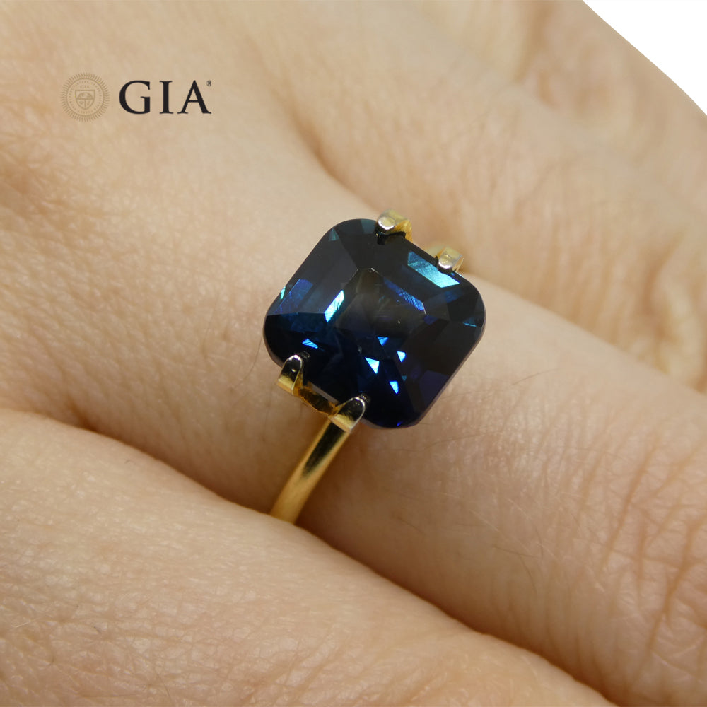 4.36ct Cushion Blue Sapphire GIA Certified Unheated - Skyjems Wholesale Gemstones