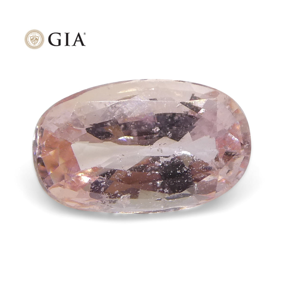 1.17ct Oval Orangy Pink Padparadscha Sapphire GIA Certified Madagascar Unheated - Skyjems Wholesale Gemstones