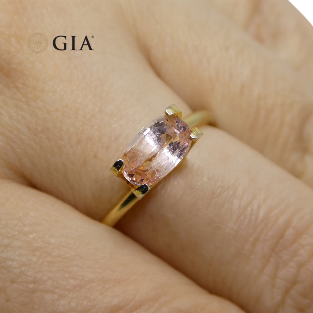 1.17ct Oval Orangy Pink Padparadscha Sapphire GIA Certified Madagascar Unheated