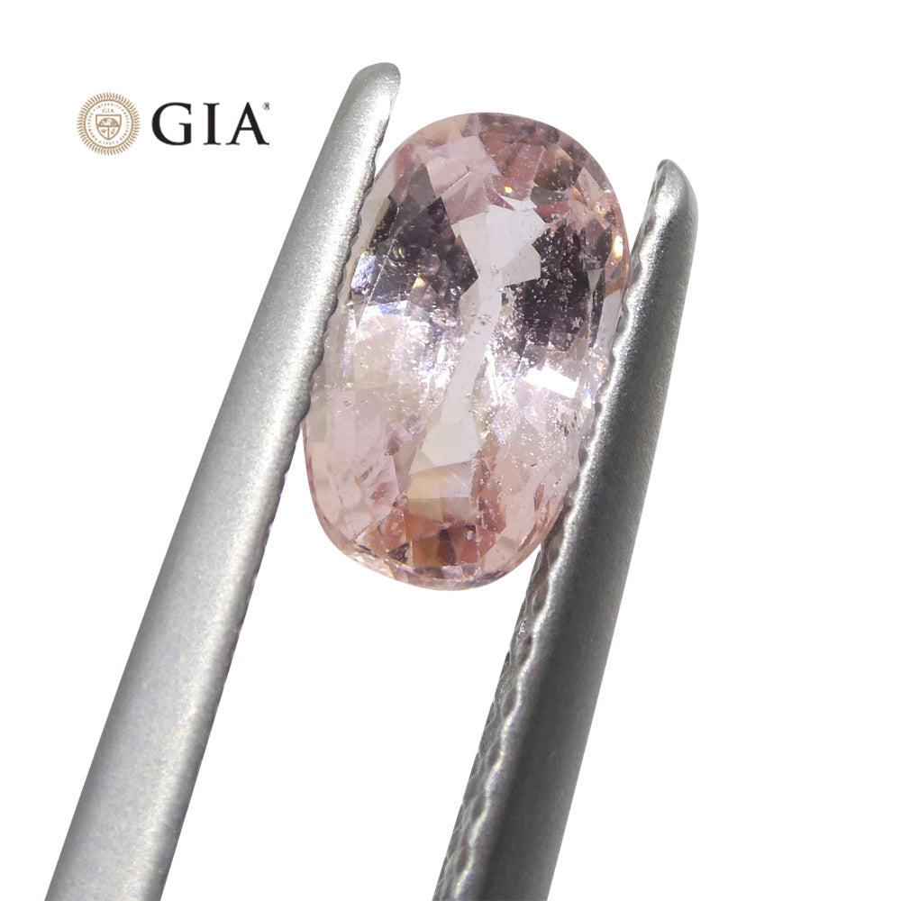 1.17ct Oval Orangy Pink Padparadscha Sapphire GIA Certified Madagascar Unheated - Skyjems Wholesale Gemstones