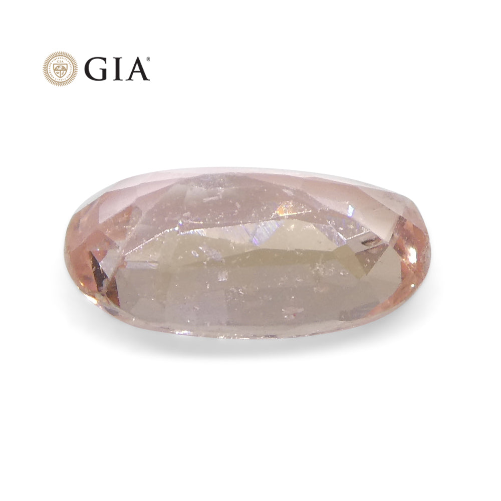 1.17ct Oval Orangy Pink Padparadscha Sapphire GIA Certified Madagascar Unheated - Skyjems Wholesale Gemstones